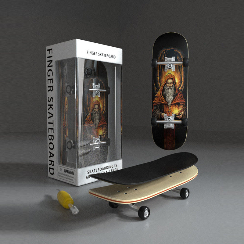 DIY Finger Skateboard - Novelty Wooden Toy for Ages 3+(Godfather) - oopskate