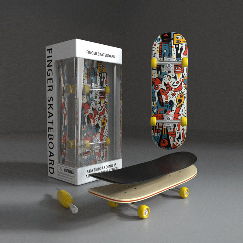 DIY Finger Skateboard - Novelty Wooden Toy for Ages 3+(Imagine) - oopskate