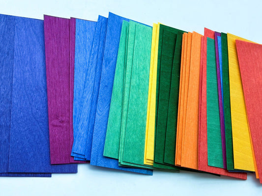 Dyed Maple Veneer Sheets for Fingerboard Deck Making (10 colors, 100+plies)