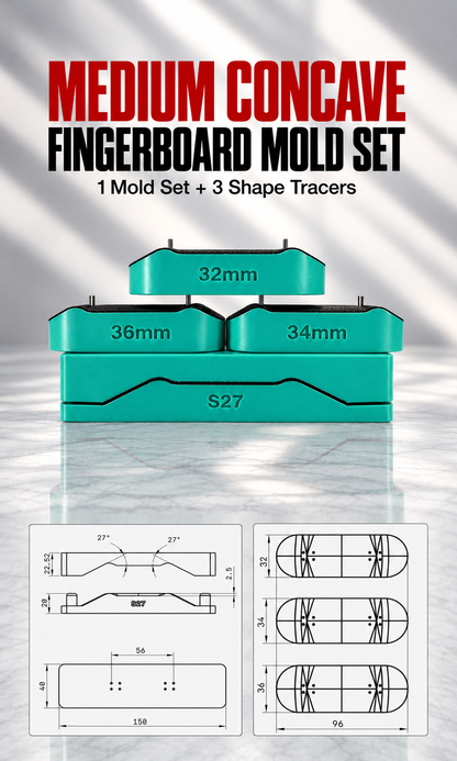 Fingerboard Mold Kit (Medium Concave)