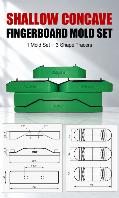 Fingerboard Mold Kit (Low Concave)